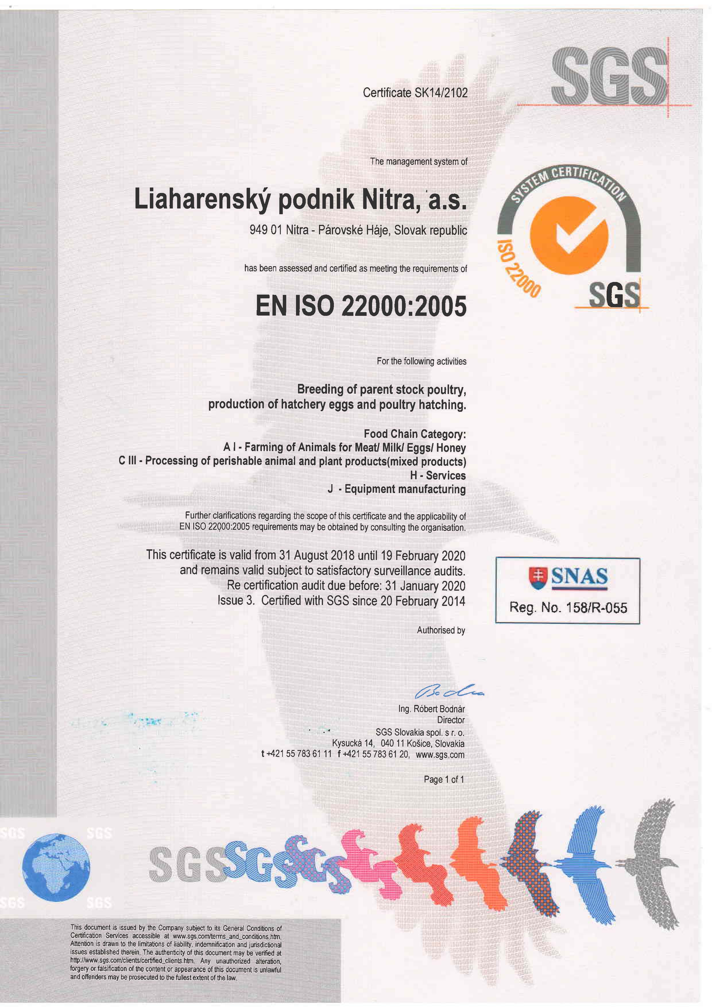 certifikát 2